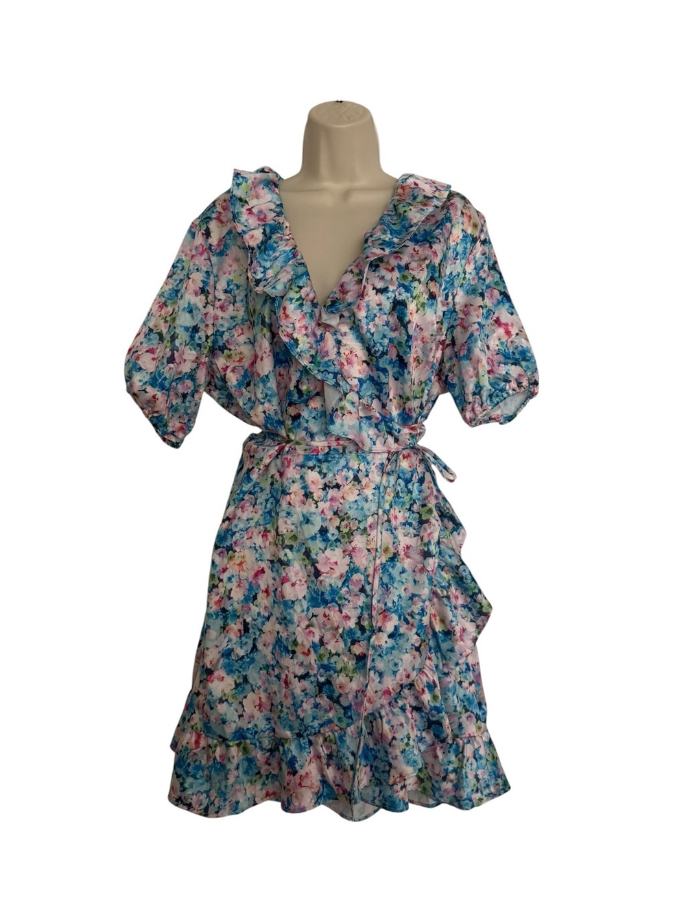 Bar III Women's Floral Wrap Dress Size XL